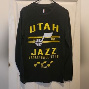 Utah Jazz Basketball Club Black Long Sleeve Shirt